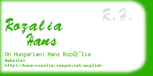 rozalia hans business card